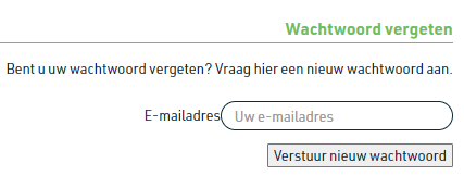 Wachtwoord Vergeten