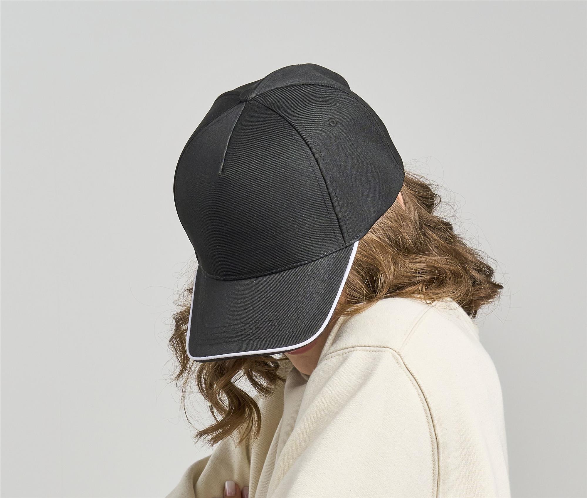 ATLANTIS HEADWEAR RECY FIVE PIPING bedrukken met eigen logo