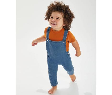 BABY ROCKS DENIM DUNGAREES BABYBUGZ BZ056