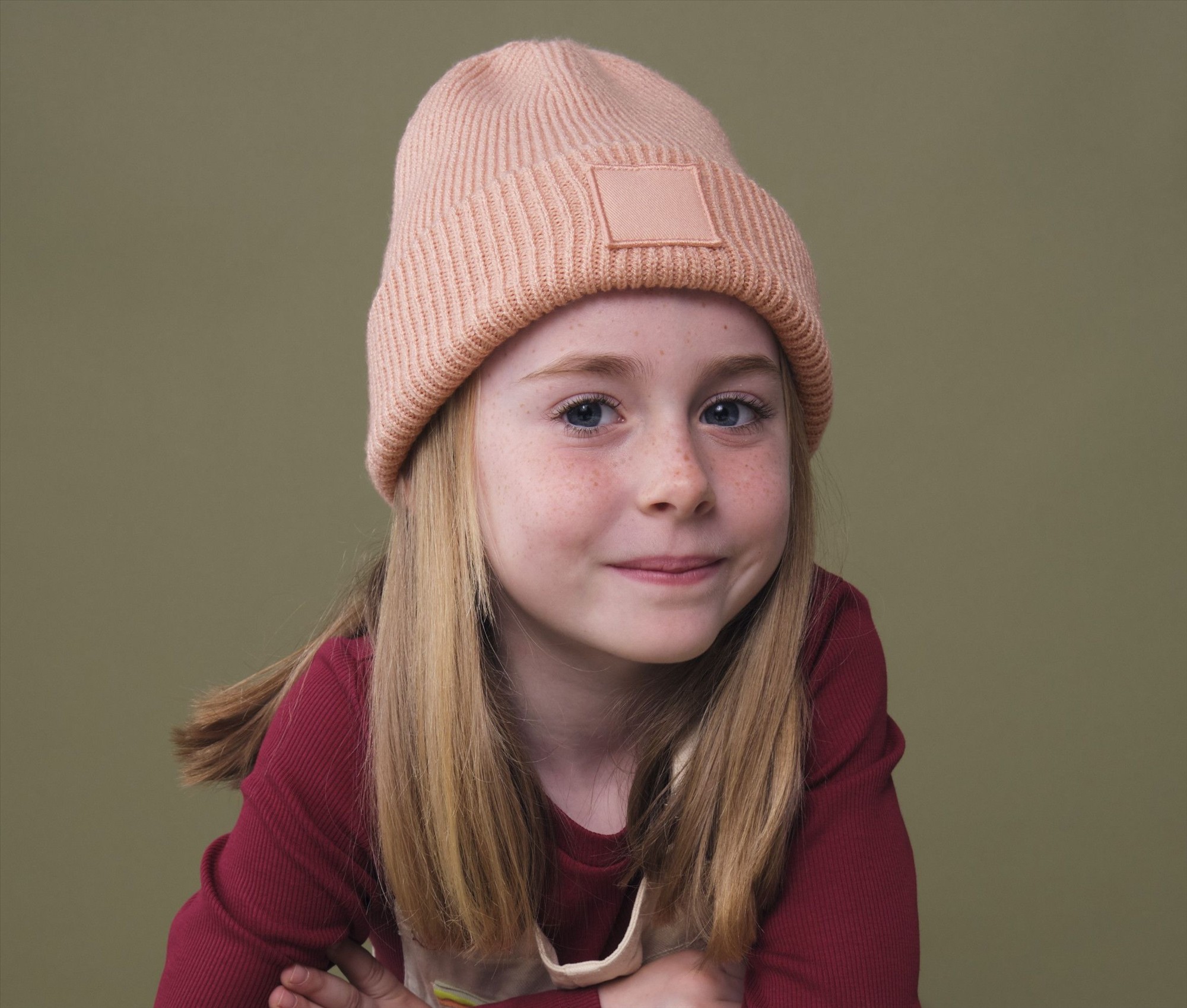 BEECHFIELD KIDS DEEP CUFFED TONAL PATCH BEANIE bedrukken met eigen logo