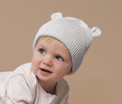 ORGANIC BABY BEAR BEANIE BEECHFIELD BF340A