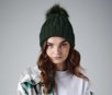 VERBIER FAUX FUR POP POM CHUNKY BEANIE BEECHFIELD BF413