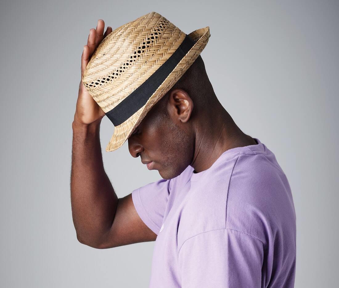 BEECHFIELD STRAW SUMMER TRILBY bedrukken met eigen logo