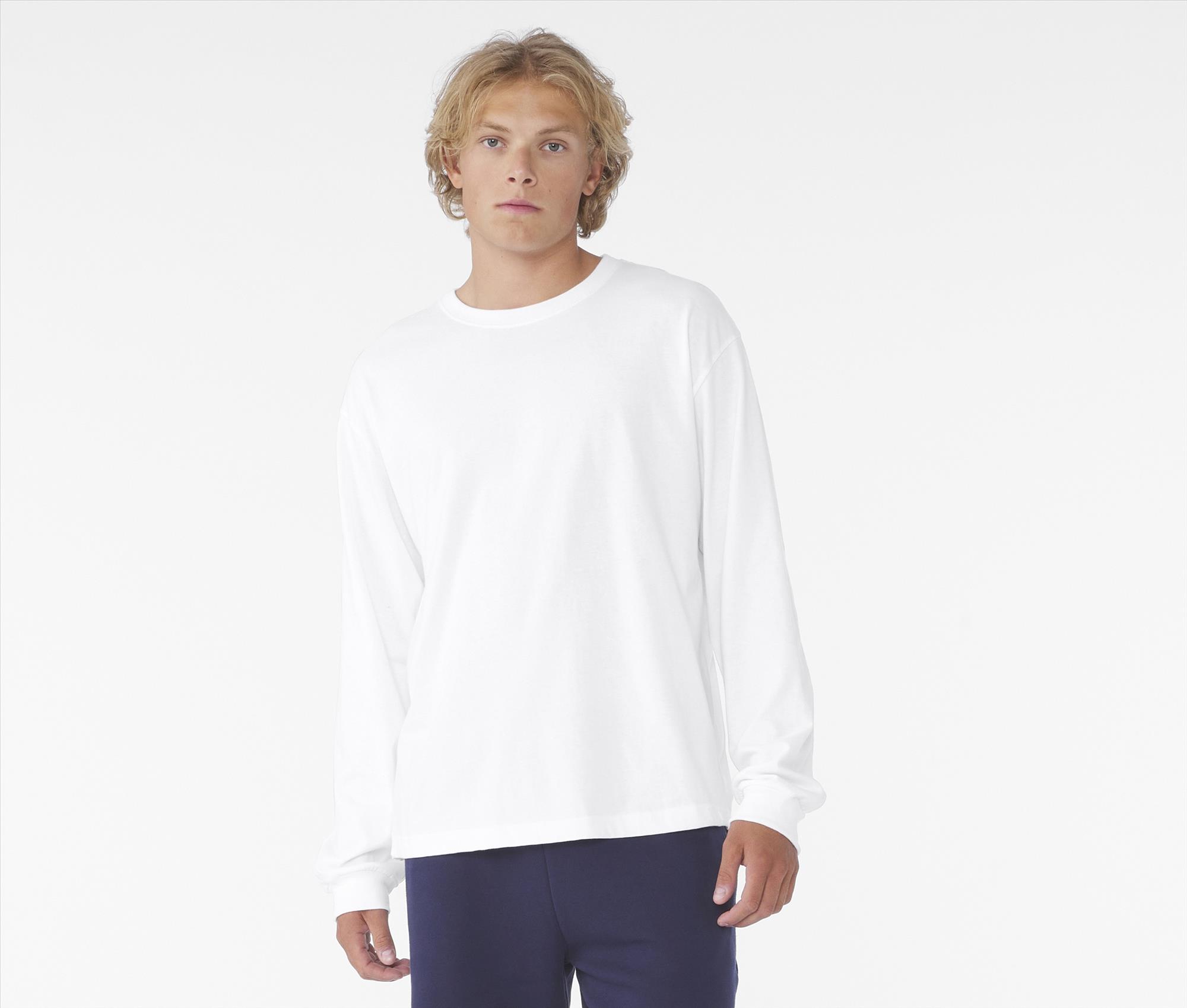 BELLA + CANVAS UNISEX HEAVY BOXY LONG SLEEVE TEE bedrukken met eigen logo