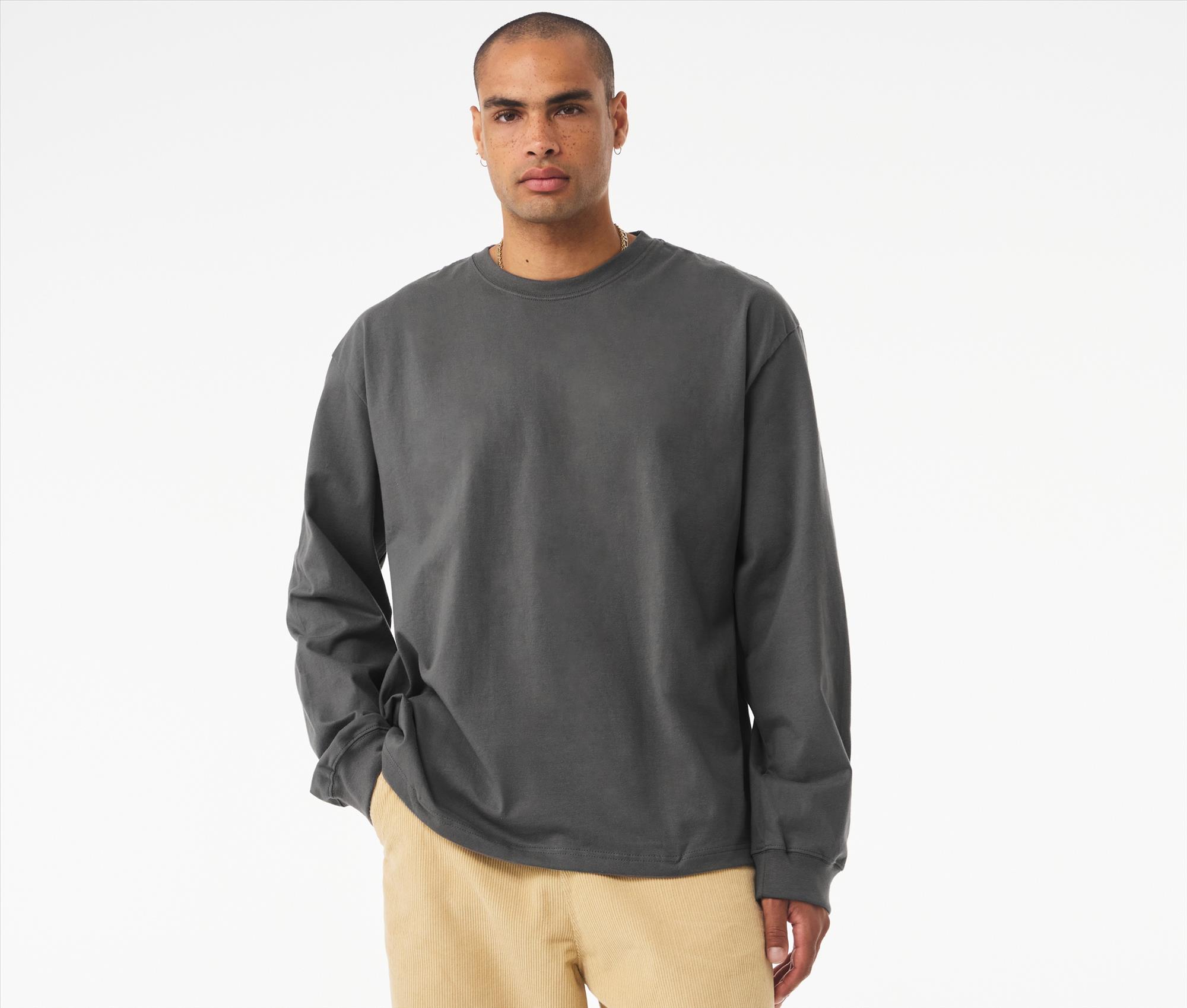 BELLA + CANVAS UNISEX LONG SLEEVE HEAVY TEE bedrukken met eigen logo