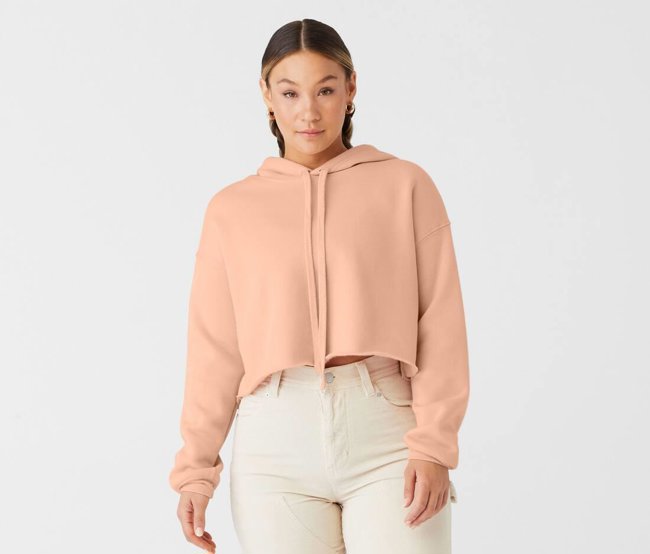 WOMEN'S CROPPED FLEECE HOODIE BELLA + CANVAS BE7502