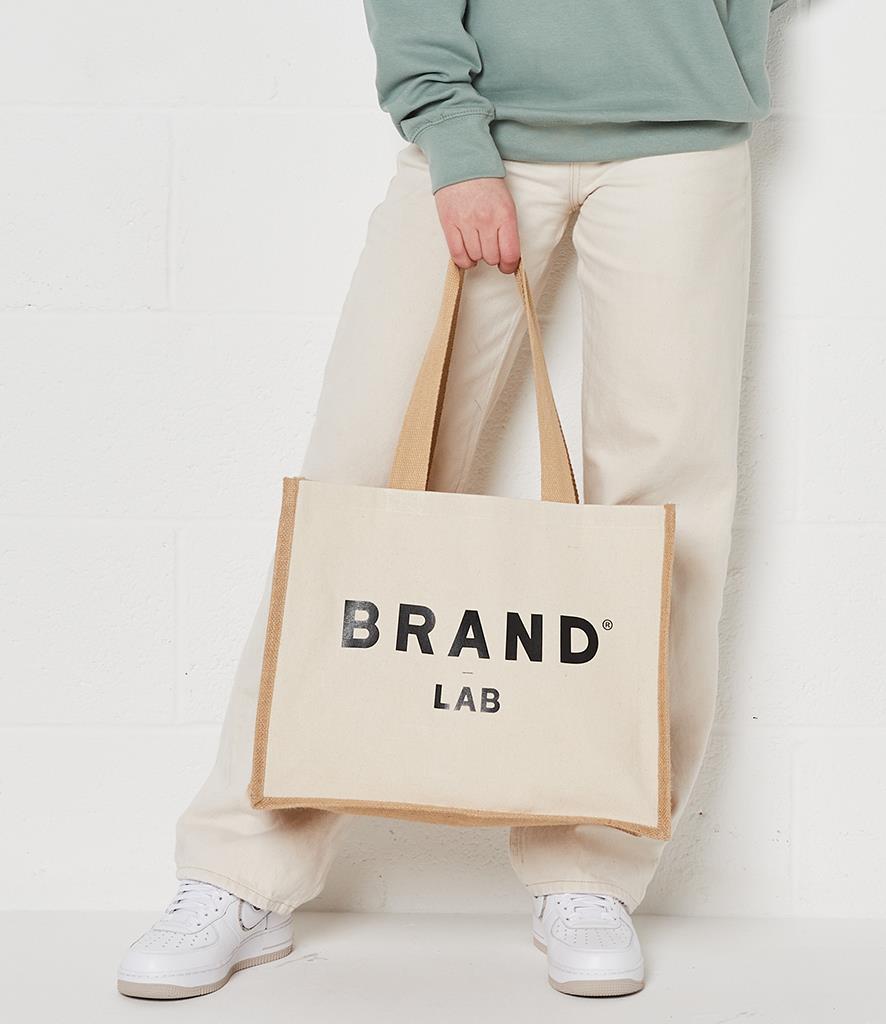 Brand Lab Jute and Canvas Shopper bedrukken met eigen logo