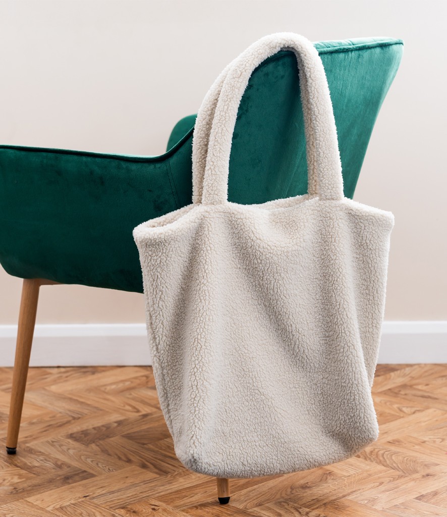 Borg Fleece Shopper Tote Bag
