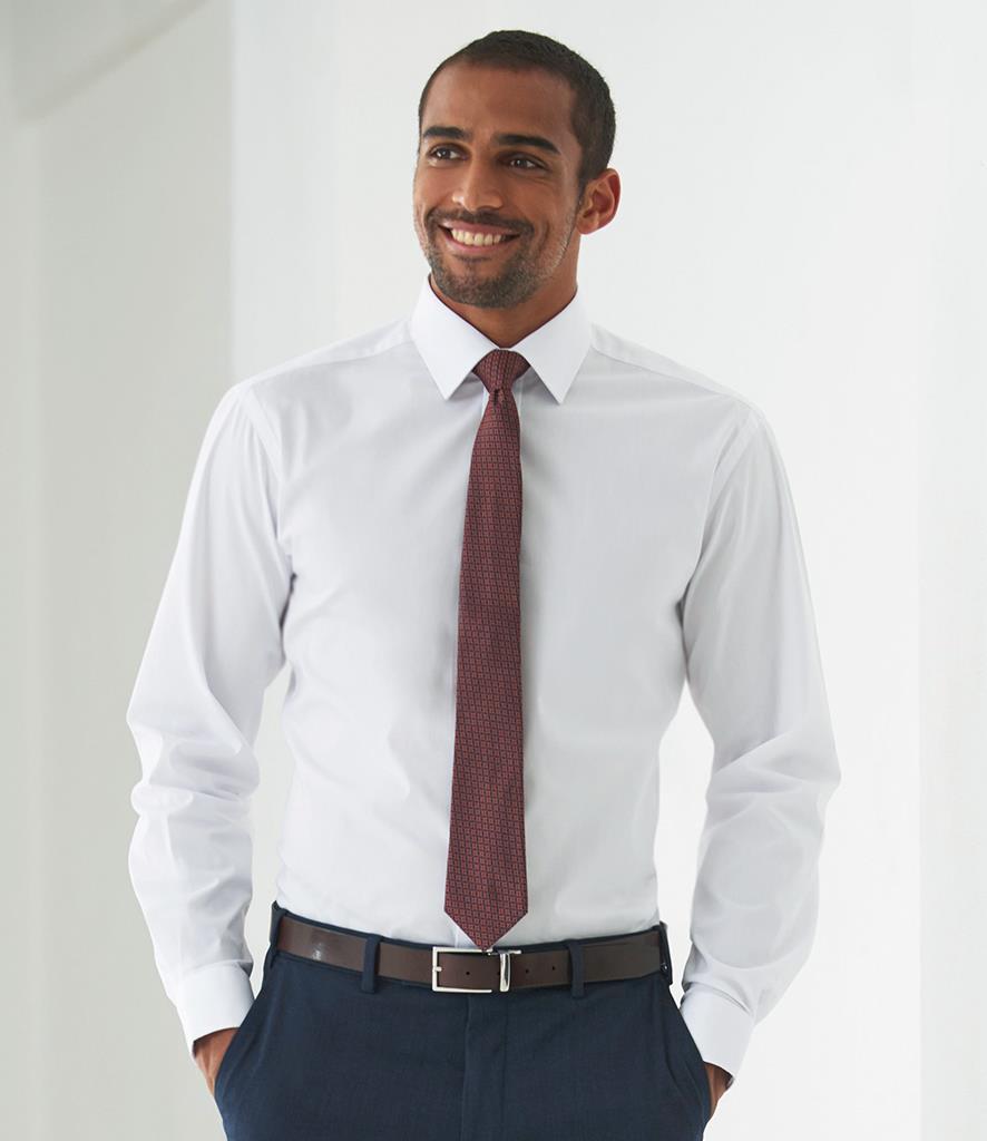 Brook Taverner Alba Long Sleeve Slim Fit Poplin Shirt bedrukken met eigen logo
