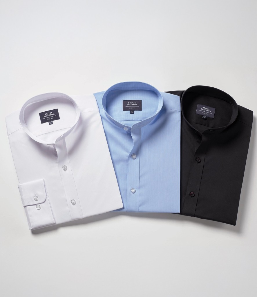 Volterra Long Sleeve Grandad Collar Shirt — afbeelding 2