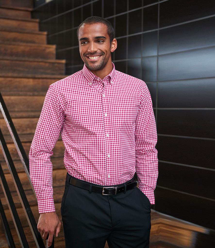 Brook Taverner Montana Gingham Long Sleeve Shirt bedrukken met eigen logo