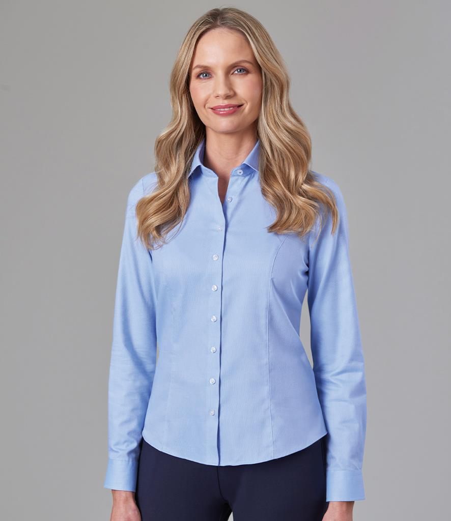 Brook Taverner Ladies Aspen Long Sleeve Oxford Shirt bedrukken met eigen logo