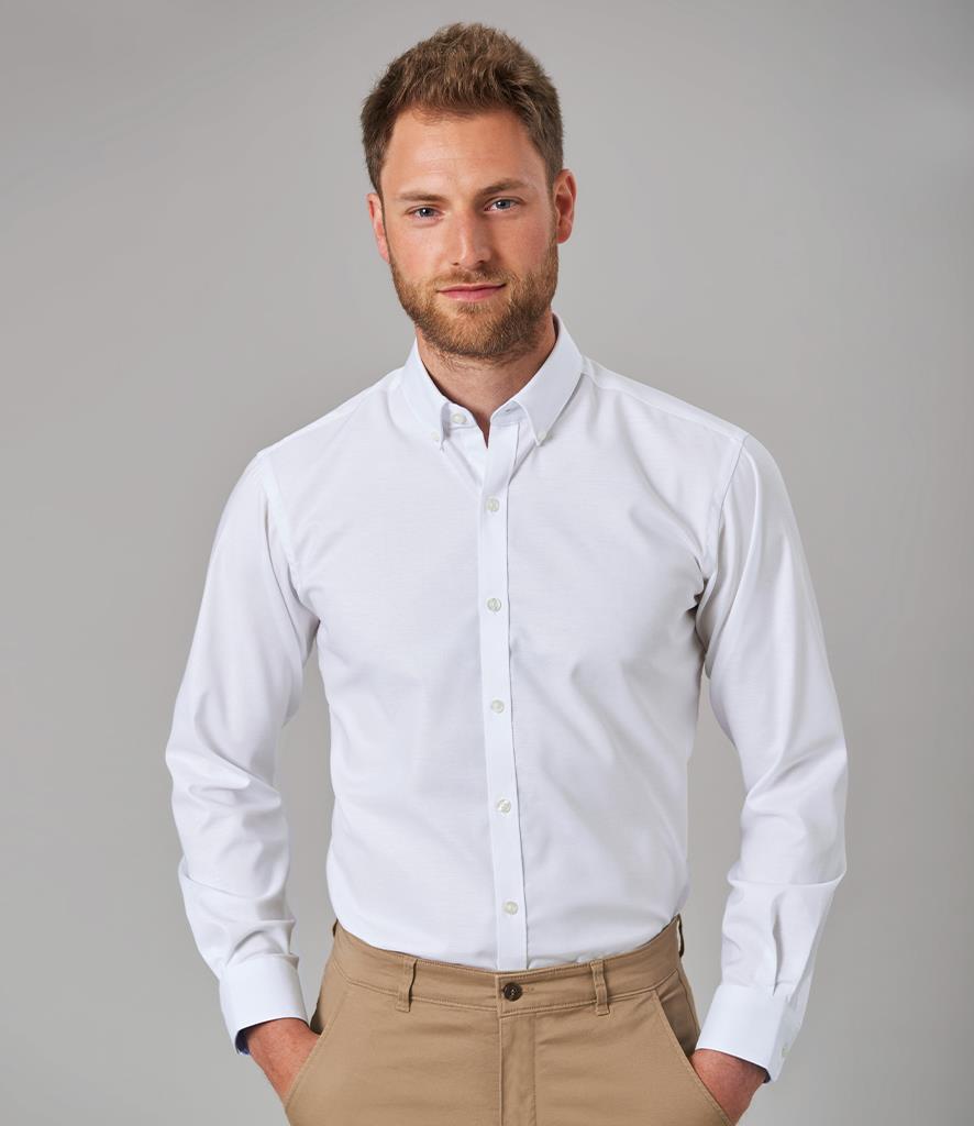 Brook Taverner Lawrence Long Sleeve Stretch Oxford Shirt bedrukken met eigen logo