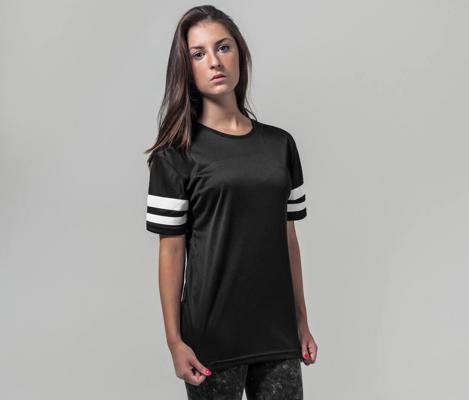 LADIES MESH STRIPE TEE BUILD YOUR BRAND BY033