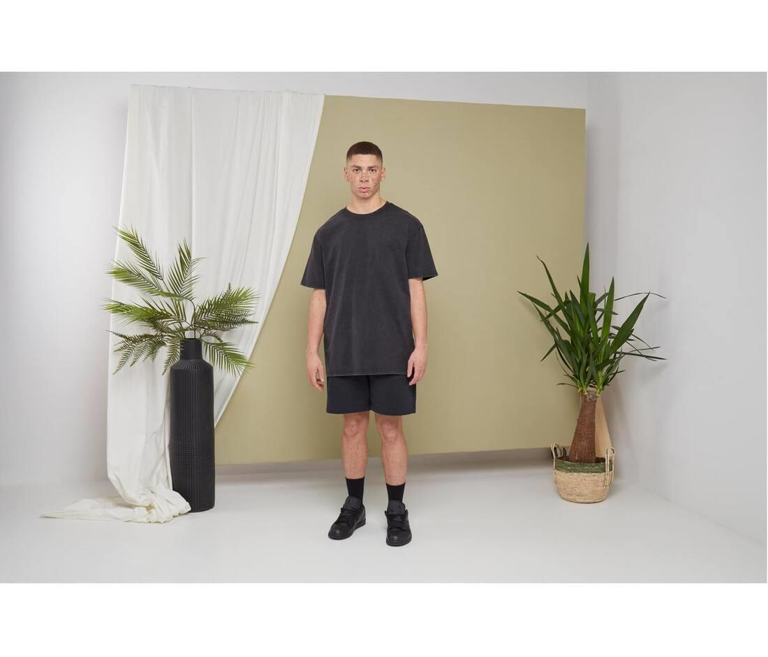 BUILD YOUR BRAND ACID WASHED HEAVY OVERSIZE TEE bedrukken met eigen logo