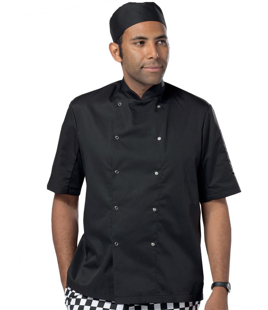 Short Sleeve Press Stud Chef's Jacket