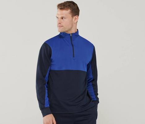 ADULTS' 1/4 ZIP TRACKSUIT TOP FINDEN HALES LV874