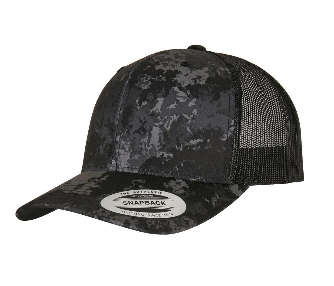 FLEXFIT YP CLASSICS® VEIL CAMO™ RETRO TRUCKER bedrukken met eigen logo