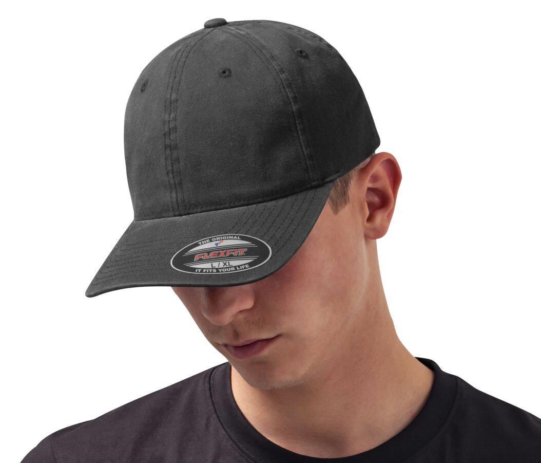 FLEXFIT GARMENT WASHED COTTON DAD HAT bedrukken met eigen logo