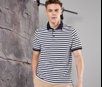 STRIPED JERSEY POLO SHIRT FRONT ROW FR230