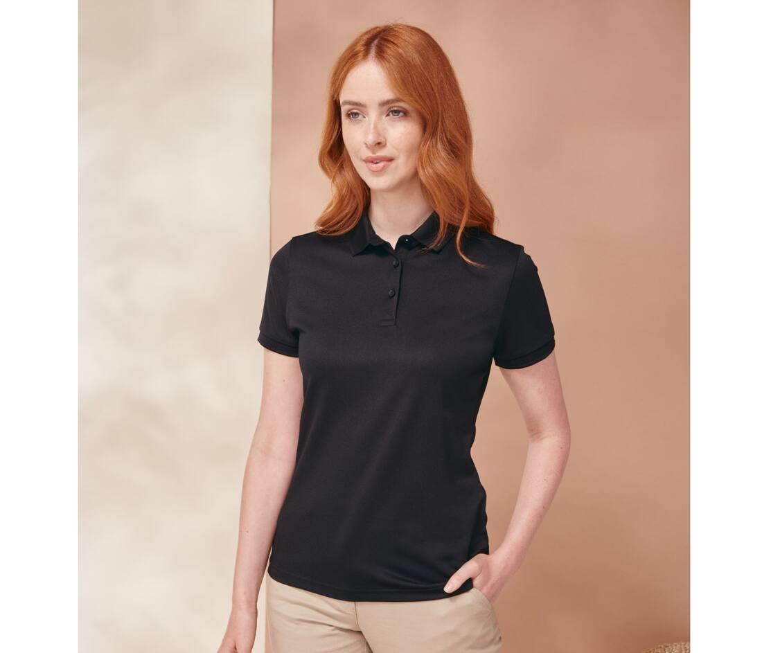 HENBURY LADIES' RECYCLED POLYESTER POLO SHIRT bedrukken met eigen logo