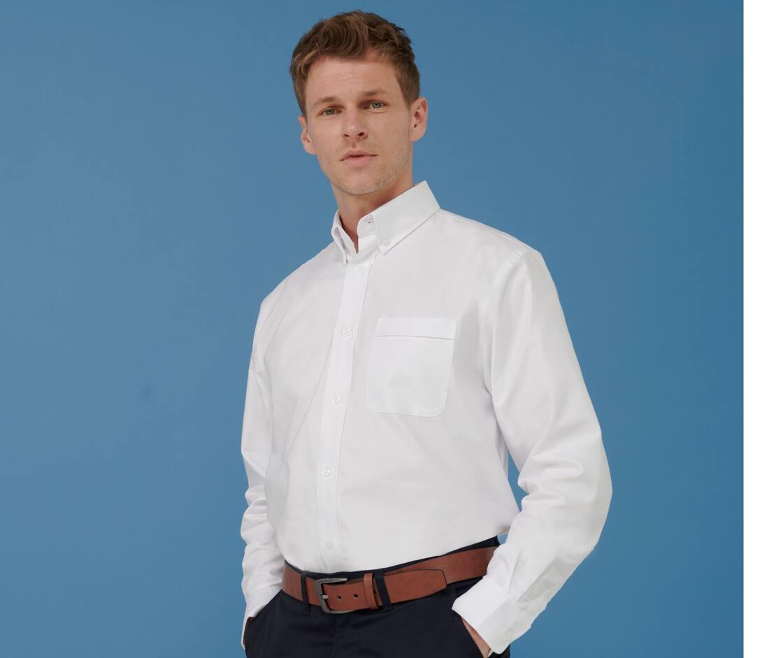 HENBURY MEN'S CLASSIC LS OXFORD SHIRT bedrukken met eigen logo