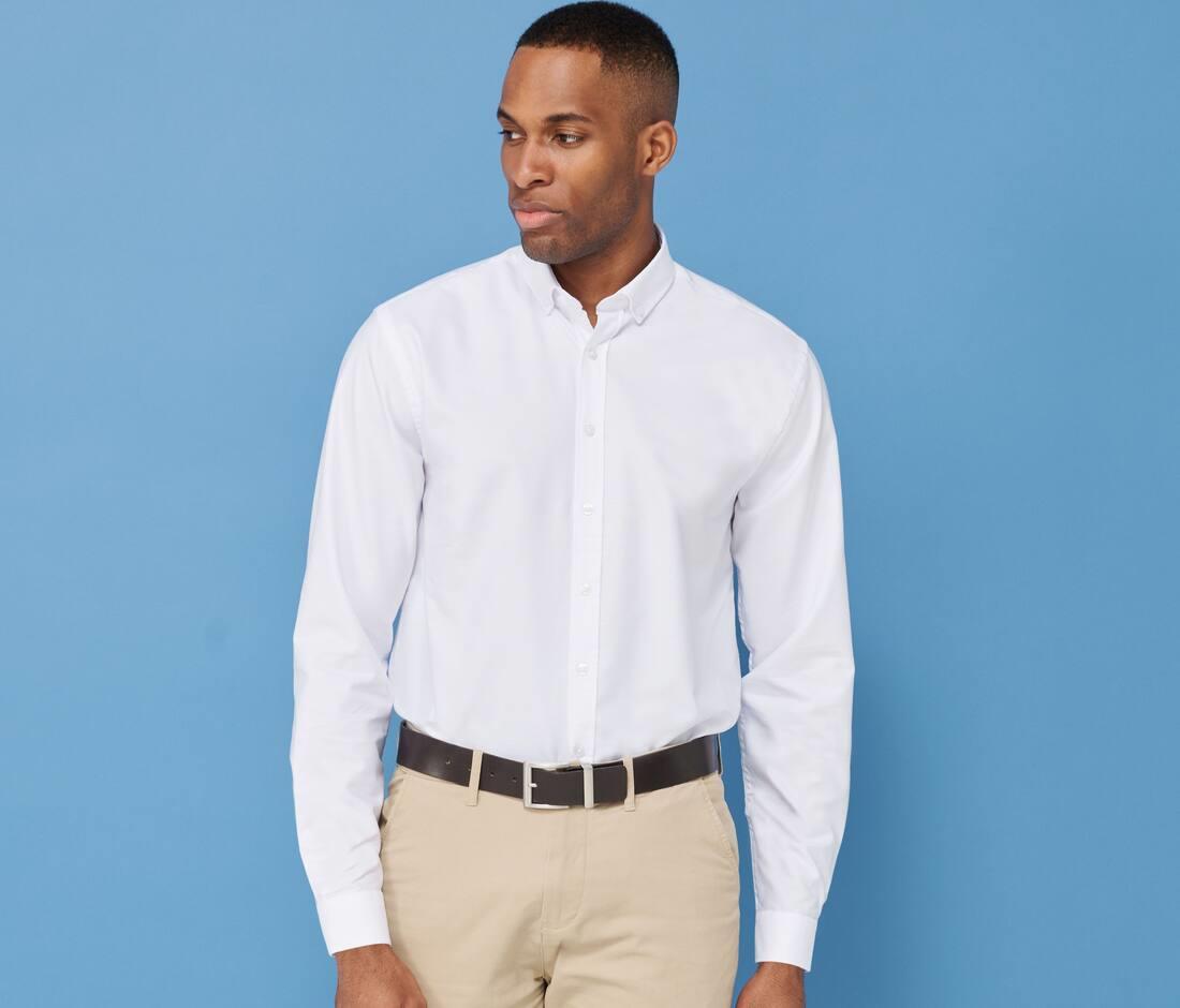 HENBURY MODERN OXFORD LONG SLEEVED SHIRT - CLASSIC FIT bedrukken met eigen logo