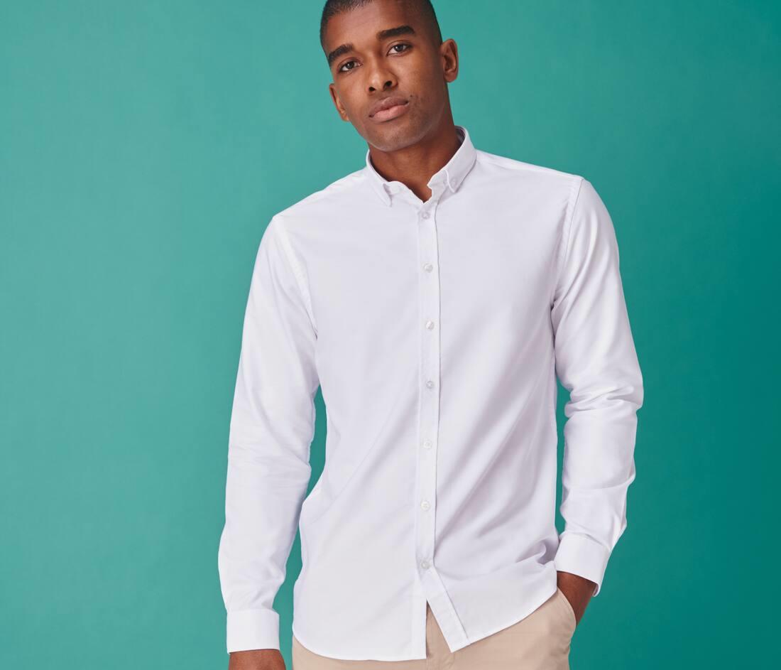 HENBURY MEN’S MODERN L/S OXFORD SHIRT – REGULAR FIT bedrukken met eigen logo