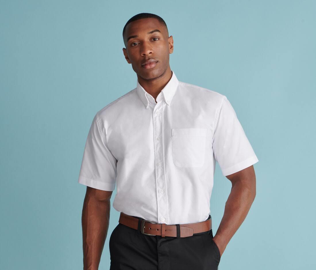 HENBURY MEN'S CLASSIC SS OXFORD SHIRT bedrukken met eigen logo
