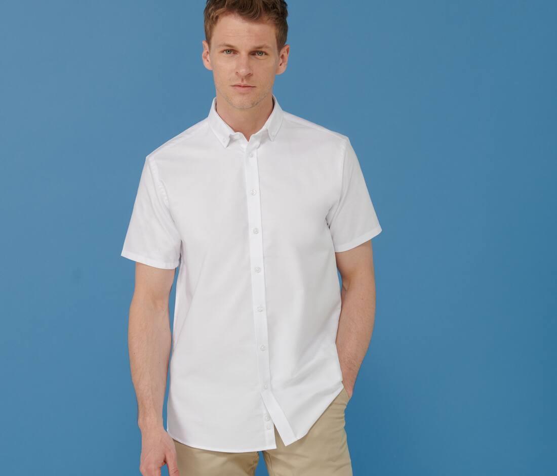 HENBURY MEN’S MODERN S/S OXFORD SHIRT – REGULAR FIT bedrukken met eigen logo