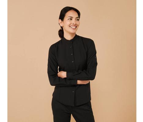 LADIES MANDARIN COLLAR SHIRT HENBURY HY593