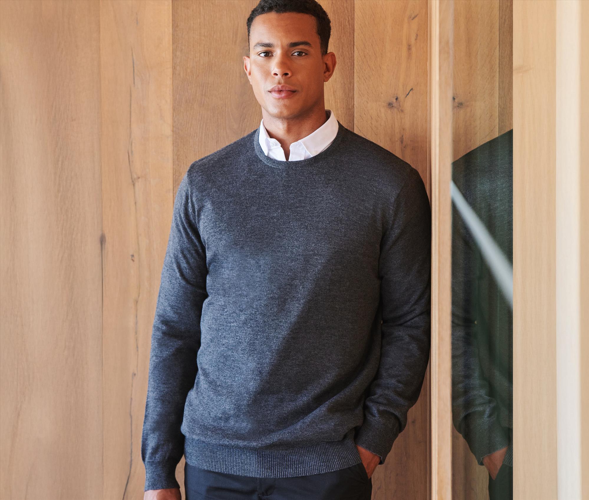 HENBURY MEN'S CREW NECK JUMPER bedrukken met eigen logo