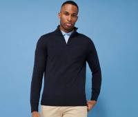 MEN'S KNITTED QUARTER ZIP JUMPER HENBURY HY729