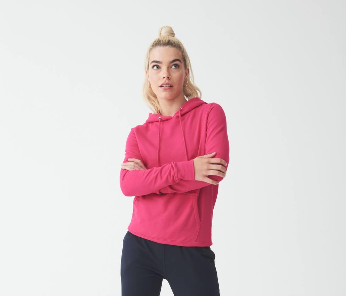 JUST HOODS WOMEN'S COLLEGE HOODIE bedrukken met eigen logo