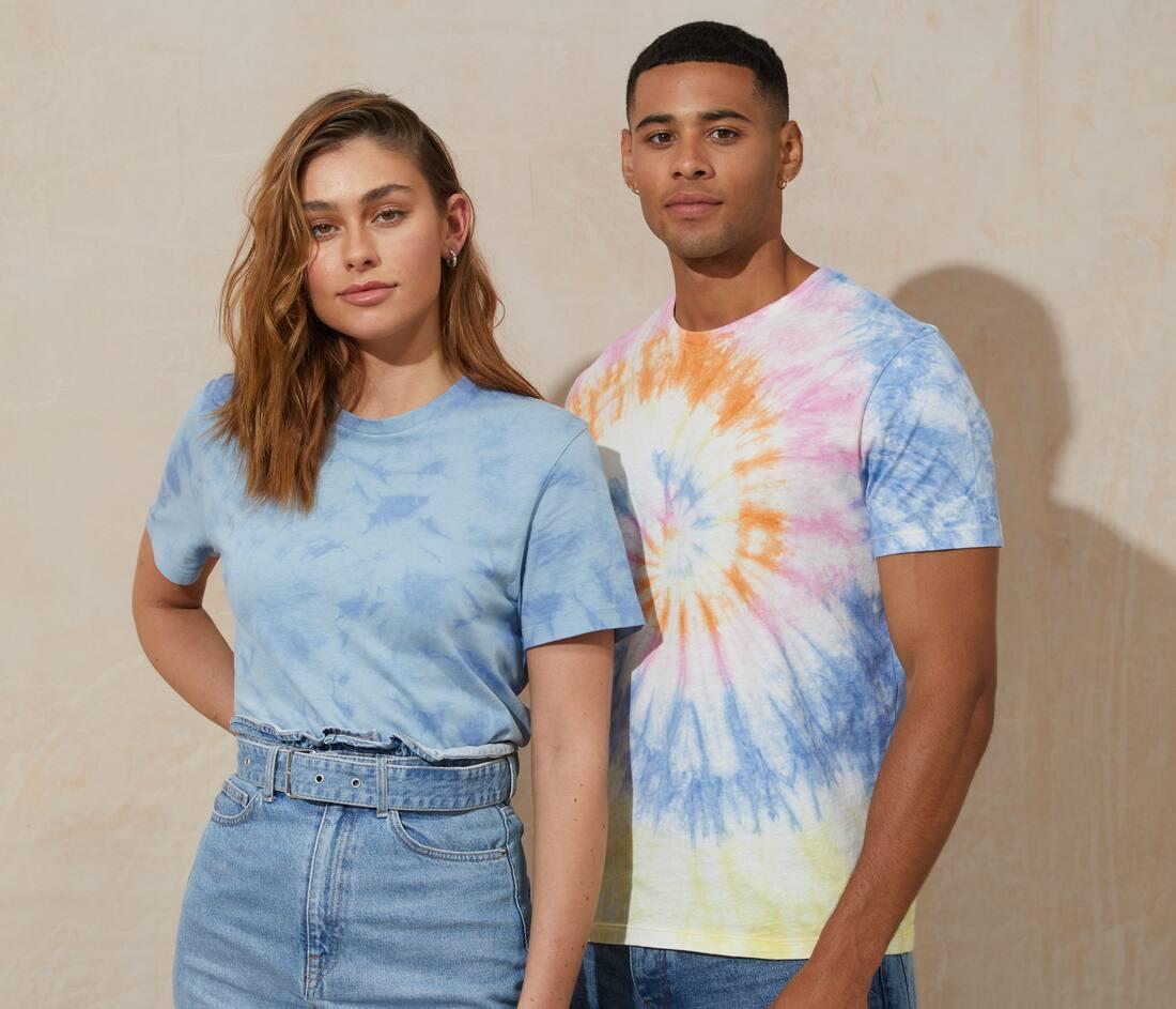 JUST T'S TIE-DYE T bedrukken met eigen logo