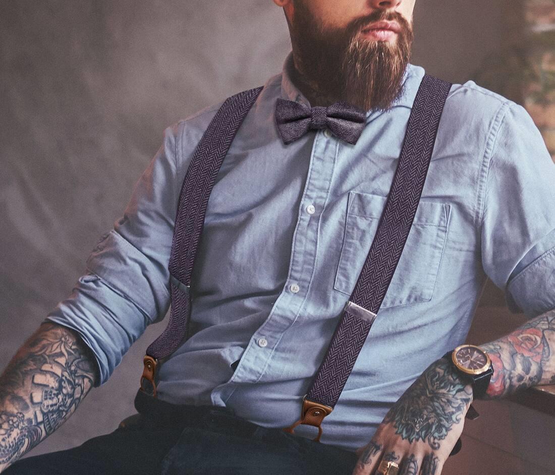 KARLOWSKY SUSPENDERS URBAN-HERRINGBONE bedrukken met eigen logo