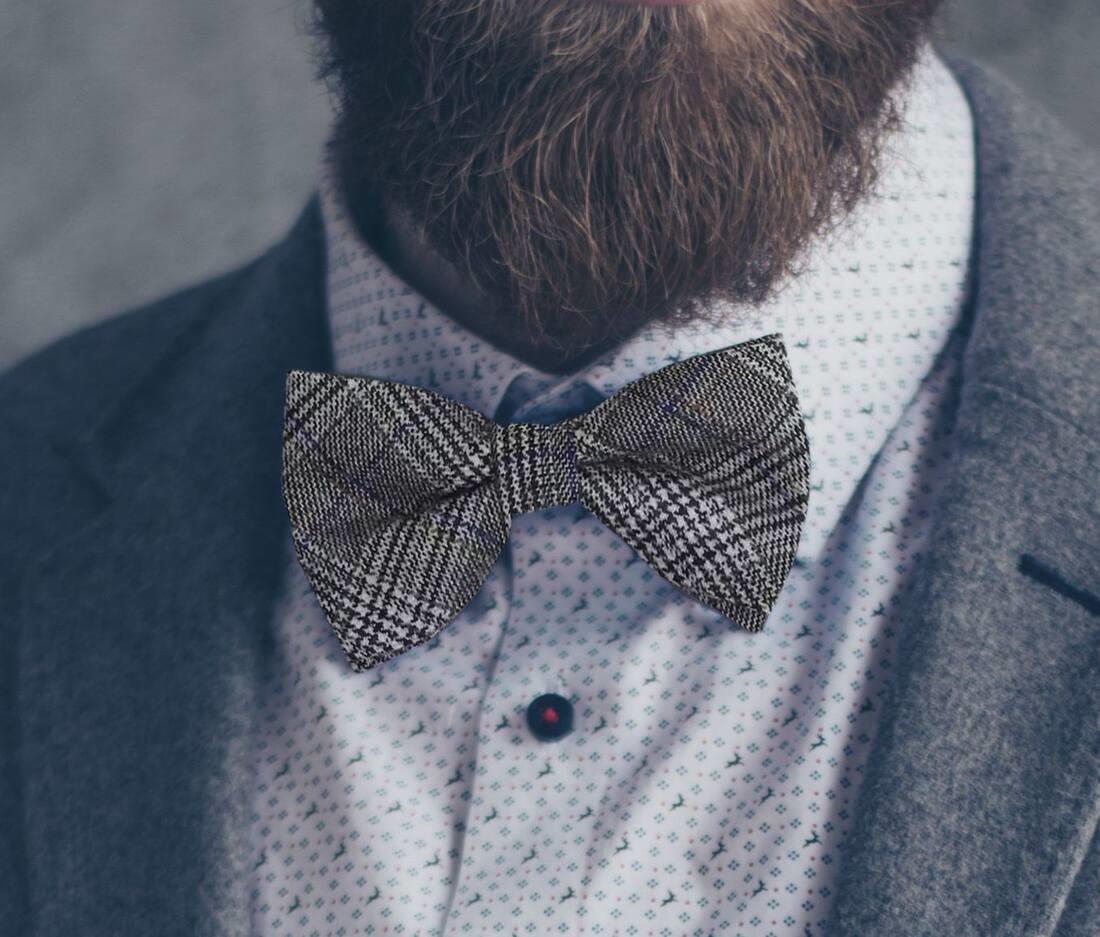KARLOWSKY BOW TIE URBAN-GLENCHECK bedrukken met eigen logo
