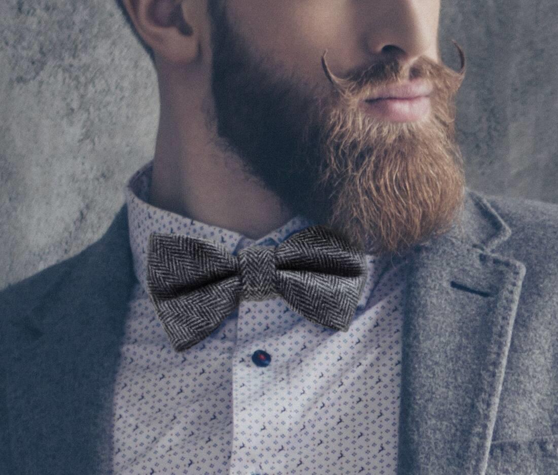 KARLOWSKY BOW TIE URBAN-HERRINGBONE bedrukken met eigen logo
