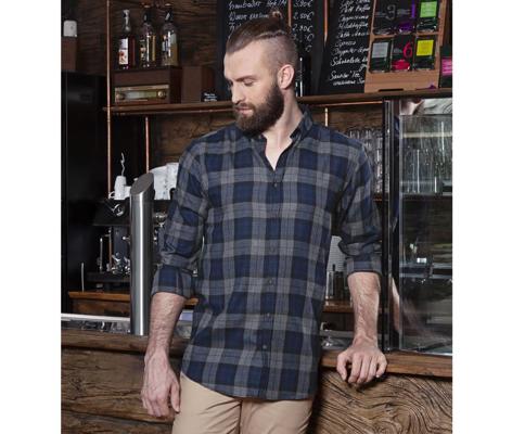 MEN'S CHECKED SHIRT URBAN-STYLE KARLOWSKY KYBM8