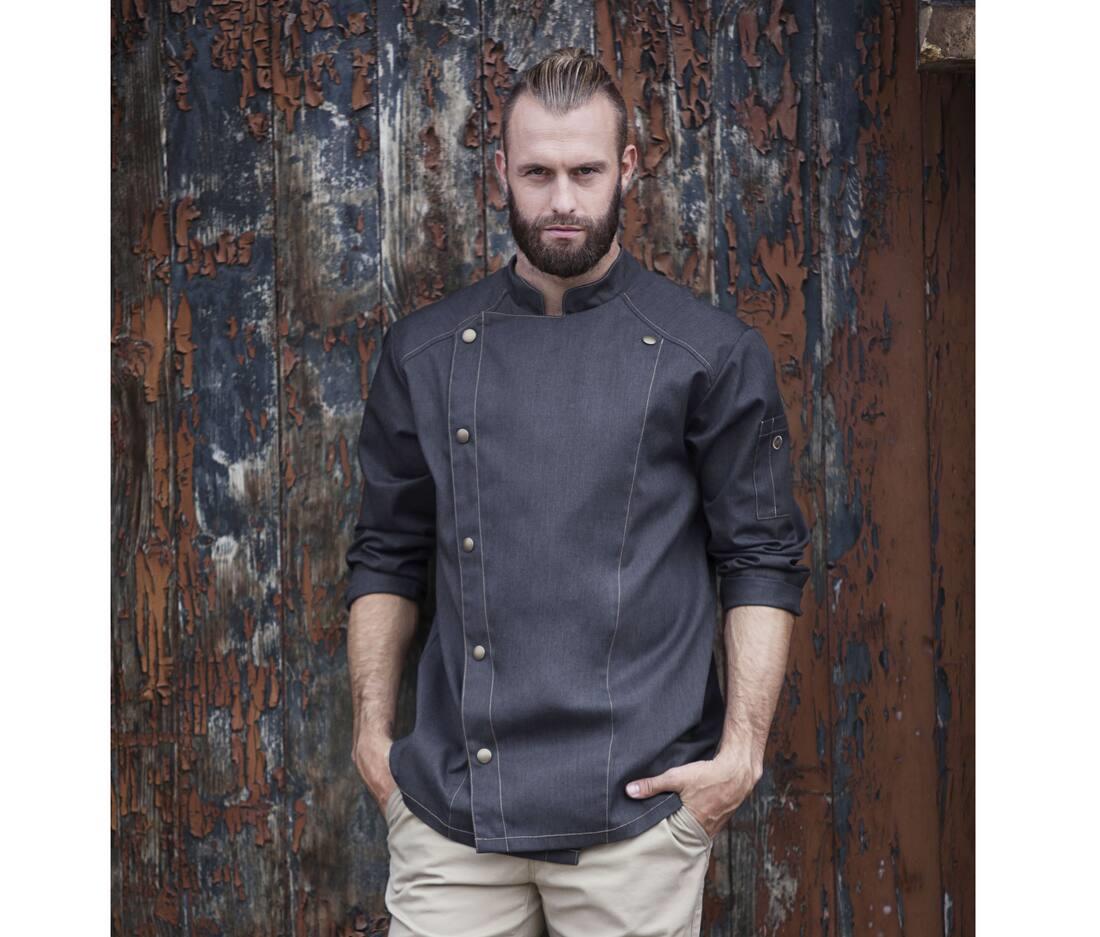 KARLOWSKY CHEF JACKET JEANS-STYLE bedrukken met eigen logo