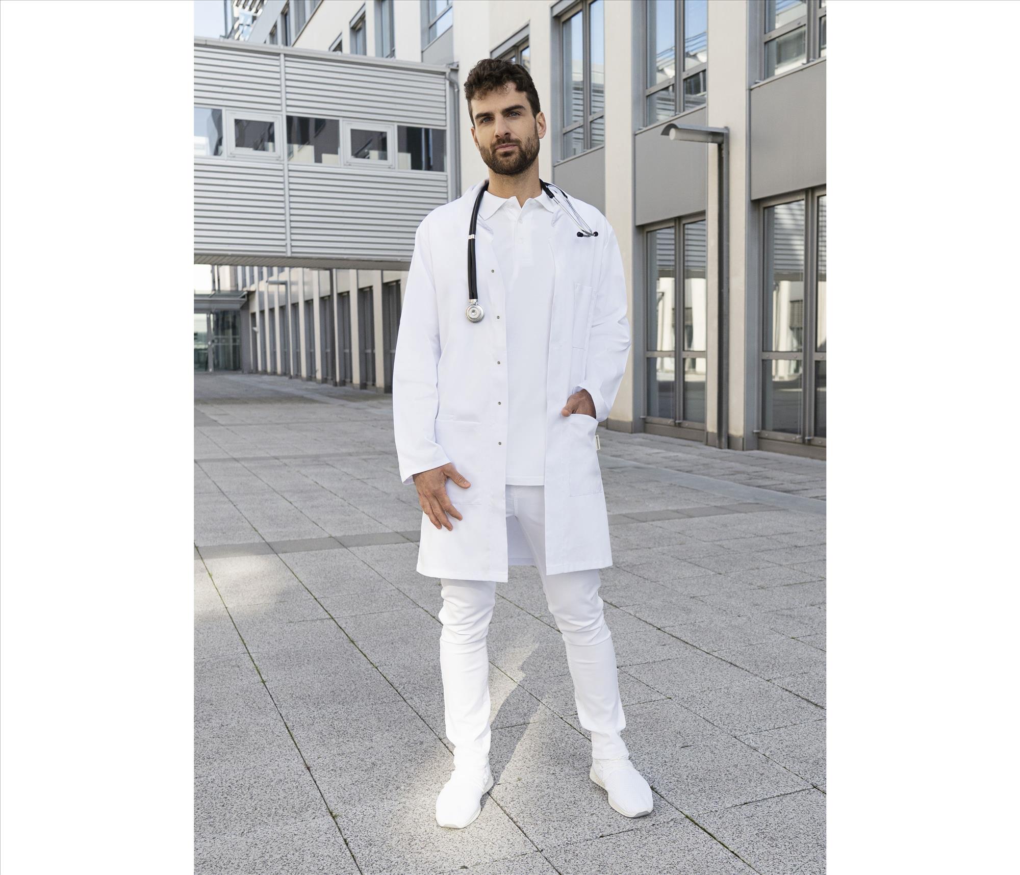 KARLOWSKY MEN'S WORK BASIC COAT bedrukken met eigen logo