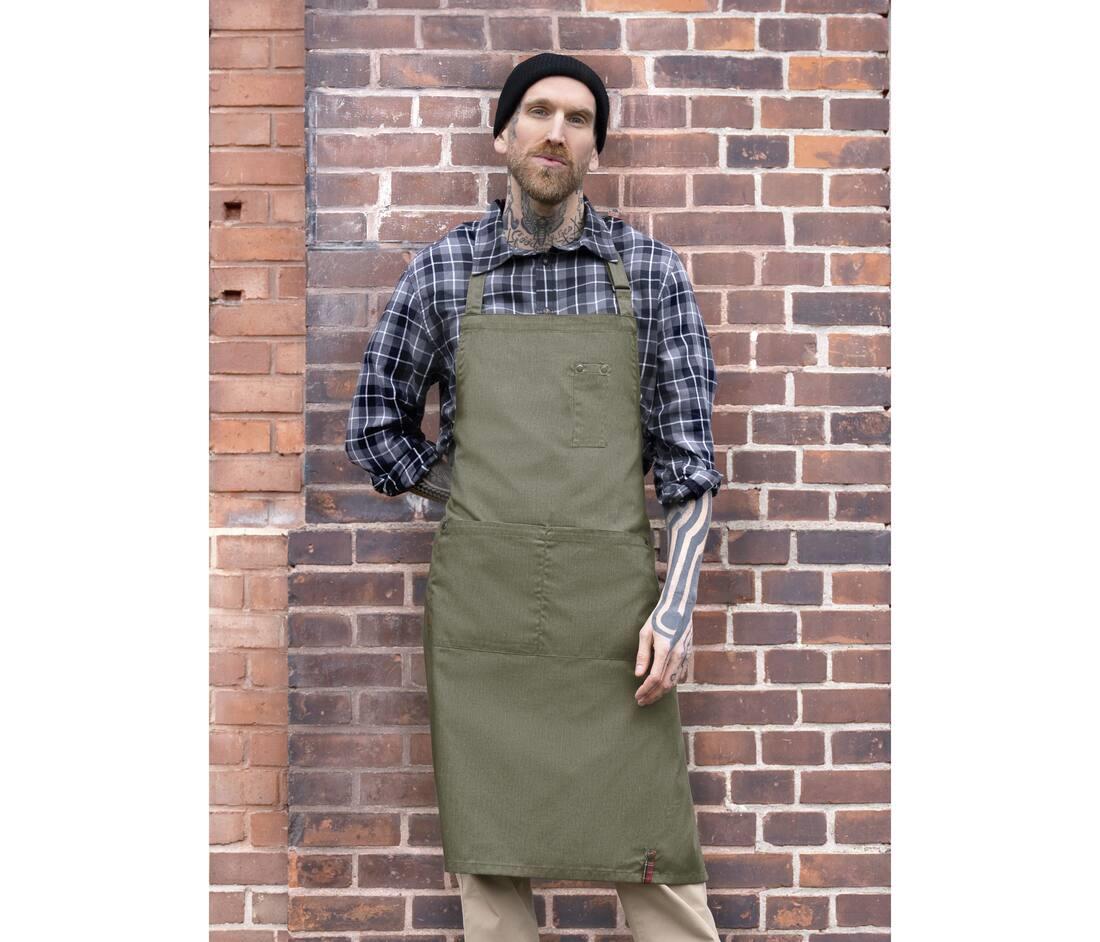 KARLOWSKY BIB APRON DENIM-STYLE bedrukken met eigen logo