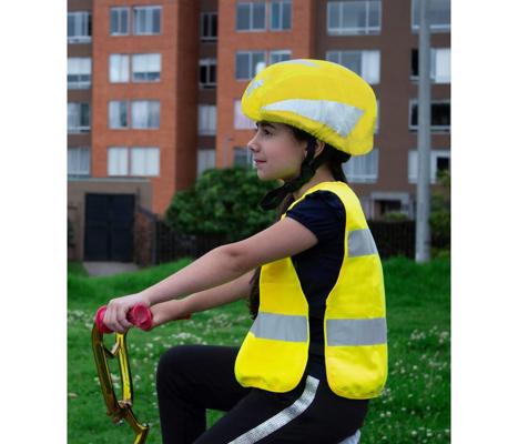 HI-VIS WATER-REPELLENT BICYCLE-HELMET COVER "MAASTRICHT KORNTEX KX801