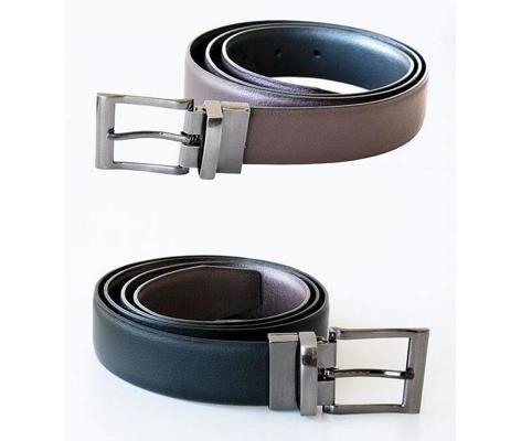 ELEGANT TWO-COLOR REVERSIBLE BELT "SCHAFFHAUSEN KORNTEX KX902