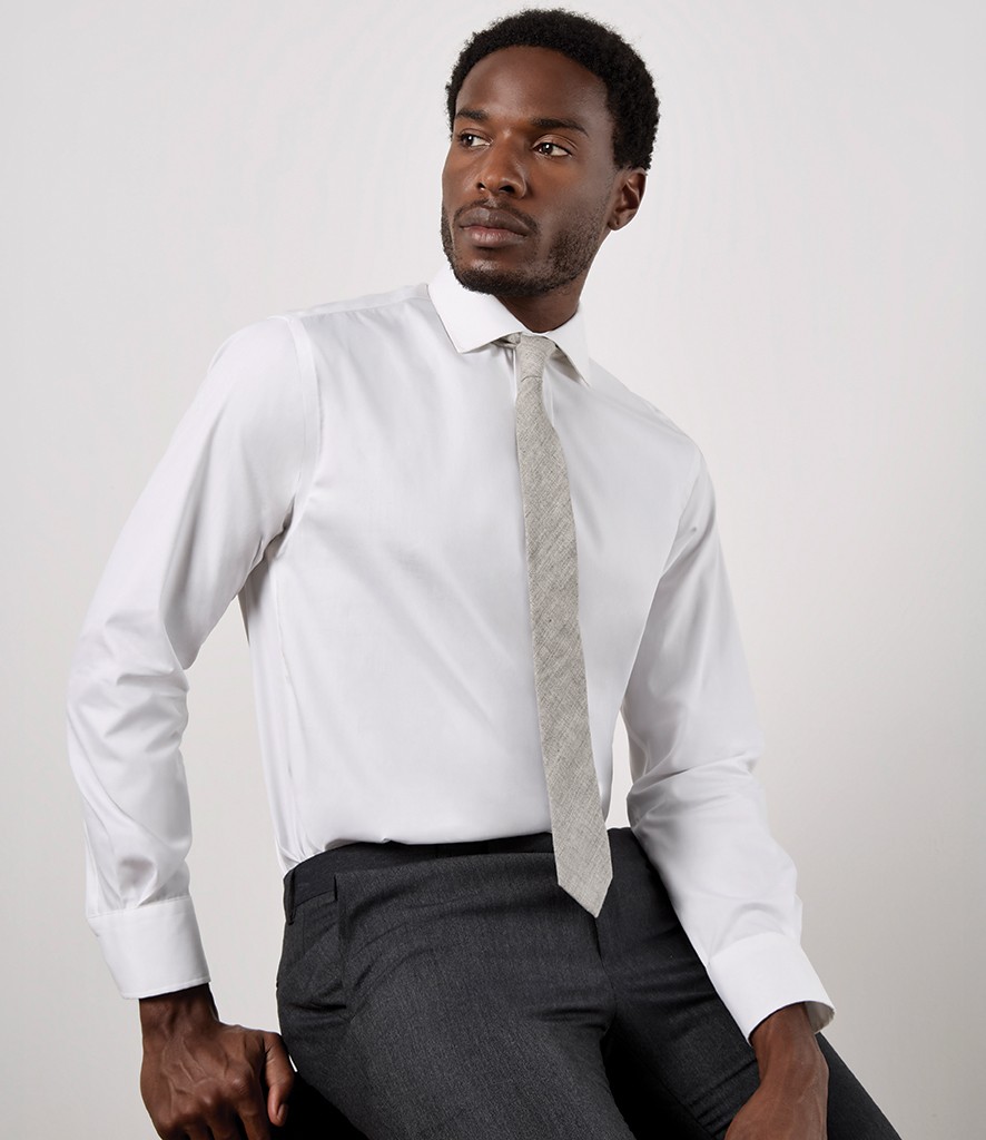 Kustom Kit Premium Long Sleeve Classic Fit Oxford Shirt bedrukken met eigen logo