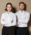 Ladies Long Sleeve Tailored City Business Shirt Kustom Kit K388