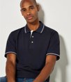 St Mellion Tipped Cotton Piqué Polo Shirt Kustom Kit K606