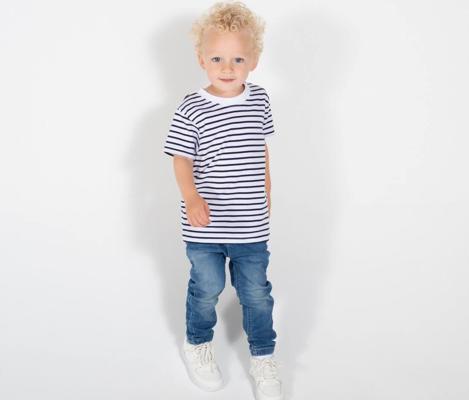 KIDS STRIPED CREW NECK T SHIRT LARKWOOD LW027