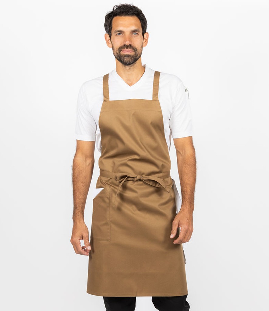 Le Chef Crossover Bib Apron bedrukken met eigen logo