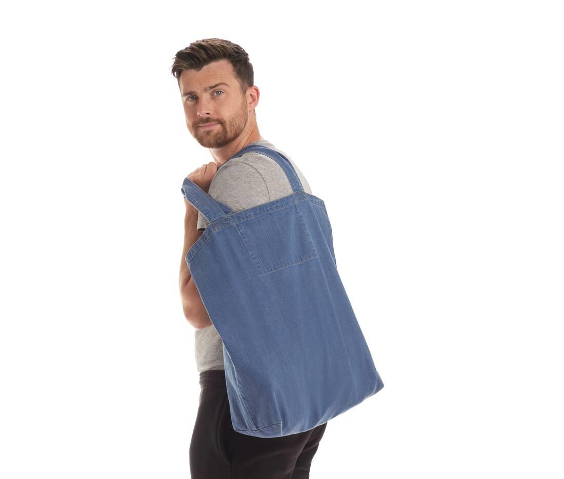 MANTIS DENIM SHOPPER bedrukken met eigen logo